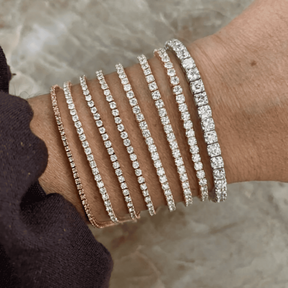 Bracelet tennis multi-formes diamants de synthèse